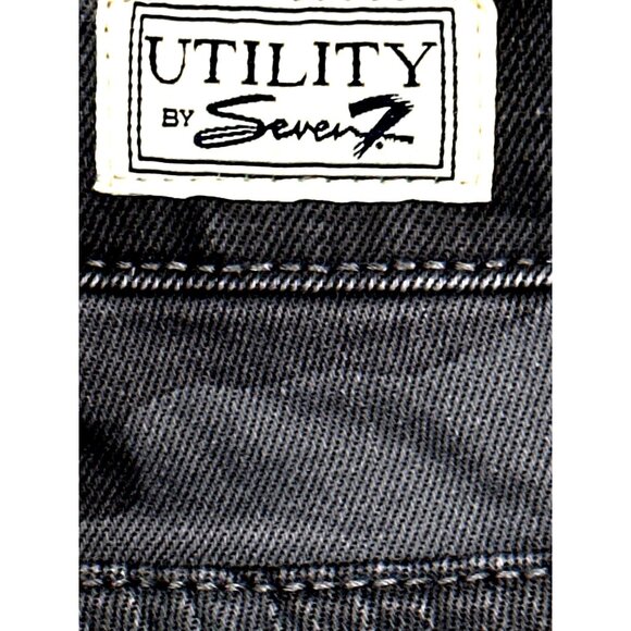 Seven7 Utility Camouflage Denim Mid Rise Slim Straight Jeans in a Floral Camo 8 - Picture 3 of 15